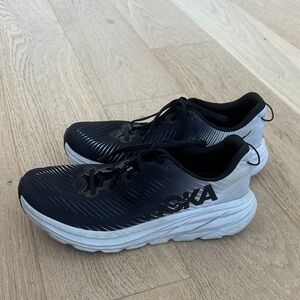 Hoka Men's Black and White Athletic Shoes